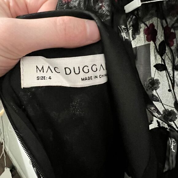 Mac Duggal EMBELLISHED BUTTERFLY TEA LENGTH A LINE DRESS 20323 Size 4 - Picture 3 of 7